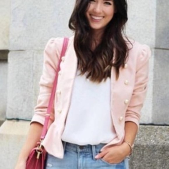 Zara Blush Peplum Pearl Jacket - XS - Picture 8 of 11